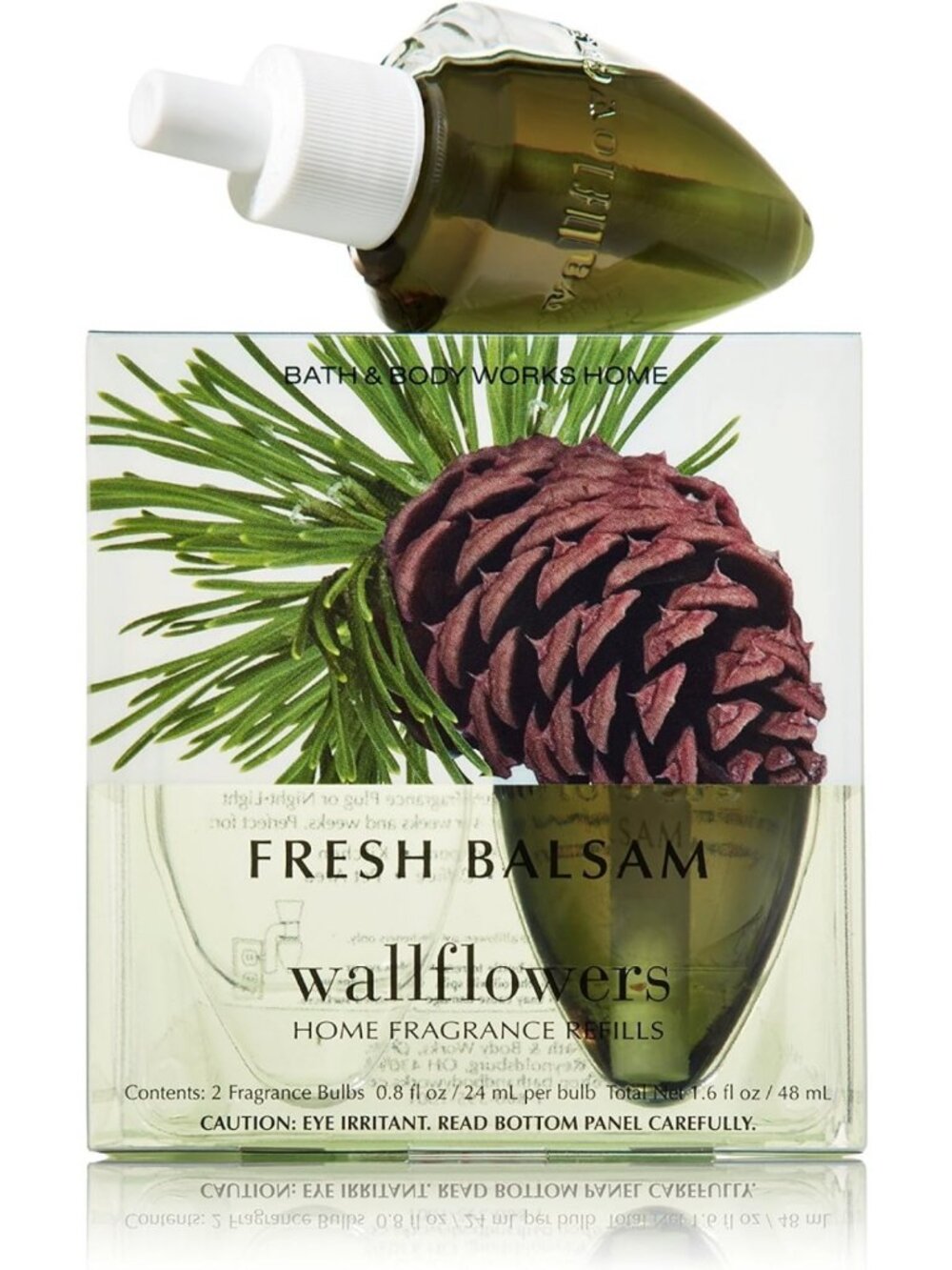Fresh Balsam Wallflower Refill - Signature Collection, 2 Bulbs, Holiday Scent